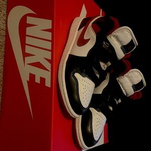 Red black white Jordan one in 13children ( not boys) ... 9/10 condition.
